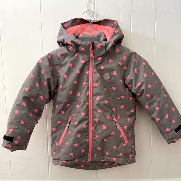 H&M Heart Print Snow Jacket - Picture 1 of 8